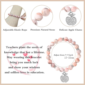 <strong>Teacher</strong> Appreciation Gifts, Natural Stone <strong>Bracelet</strong> for Appreciation <strong>Teachers</strong>' Day and Back-to-School Day From Student - Product Image 3
