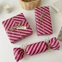 Fournitures pour fête d'anniversaire DAMAI, papier de soie rayé vert bleu violet, papier cadeau, cadeau de fête