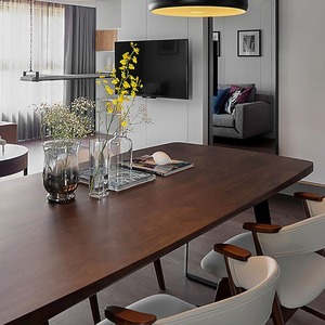 Set Tavolo da Pranzo Vintage Nordico in <span class=keywords><strong>Legno</strong></span> <span class=keywords><strong>Massello</strong></span> di Pino Naturale con Design Rettangolare Minimalista <span class=keywords><strong>per</strong></span> Casa, Appartamento e Ristorante - Product Image 2