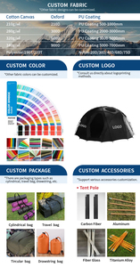 Fabricant OEM tente de <span class=keywords><strong>camping</strong></span> d'hiver ignifuge tente tipi 4 saisons tente pyramide chaude avec poêle à bois - Product Image 5