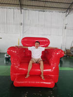 Canapé gonflable géant Fauteuil gonflable personnalisé Canapé-lit Red Air Fauteuil de plage Modèle de canapés gonflables pour salon piscine