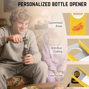 Ouvre-bouteille et ouvre-boîte personnalisés en acier inoxydable et plastique avec votre logo pour mariage, bar, anniversaire, fête, Noël - Product Image 4