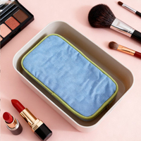 Pochette à maquillage personnalisée, broderie initiale personnalisée, trousse de toilette de voyage, sacs cosmétiques en lin pour femmes avec passepoil