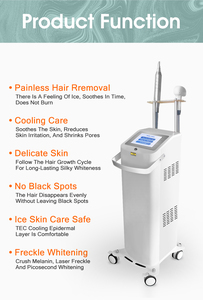 Machine d'épilation au laser semi-conducteur 808 nm, rajeunissement de la peau, réduction des pores, élimination des taches de rousseur, machine de soin de la peau indolore - Product Image 2