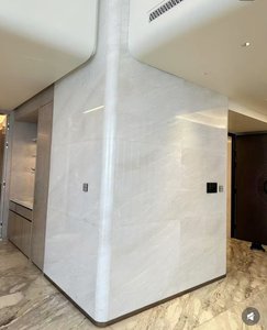 Pierre naturelle polie en marbre de jade blanc de texture blanche élégante pour les projets commerciaux et résidentiels de conception de maison moderne - Product Image 5