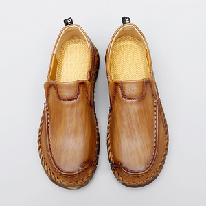 Mocassins pour hommes, chaussures de conduite, Penny Loafer, en cuir microfibre, à bout bas, à enfiler, faits main, décontractés, respirants, pour l'extérieur - Product Image 6