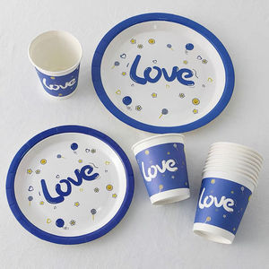 Happy Birthday Paper Plates Cups <b>Tablecloths</b> <b>Disposable</b> Party Supplies Kids Birthday Party Decorations Cute Cartoon Style - Product Image 3