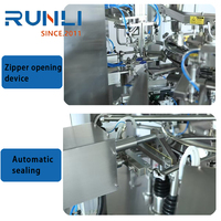 Machine d'emballage automatique pour fruits secs, mangues, pruneaux, dattes, en sachets Doypack, avec pompe à vide intégrée pour scellage de sachets verticaux