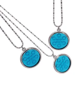 Nouveau Design Bio Disc Quantum EMF Alpha Spin Energy Pendentif nouveau verre anion Pendentif Collier Bio Chi Scalar Energy Quantum