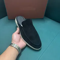 Sandales d'extérieur de luxe pour hommes et femmes en cuir véritable, nubuck et daim, respirantes, légères et décontractées à enfiler