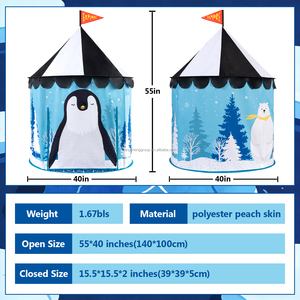 Tente de jeu pour enfants, <span class=keywords><strong>cabane</strong></span> animale, tente intérieure pour garçons et filles, tente pingouin pour enfants - Product Image 3