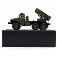 Camion militaire RC à l'échelle 1/16, 6x6, lance-roquettes, télécommande 2,4 GHz, véhicule tout-terrain avec lumières, prêt à rouler, jouet pour enfants