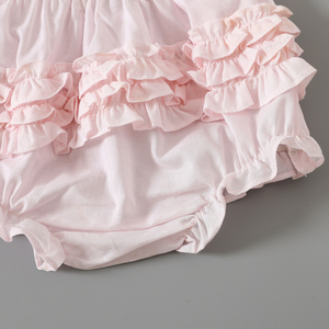 Nuevos pantalones cortos de algodón <span class=keywords><strong>con</strong></span> <span class=keywords><strong>volantes</strong></span> y cintura elástica para bebé niña, cubrepañales de encaje, braguitas para bebés y niñas pequeñas, paquete de braguitas. - Product Image 4