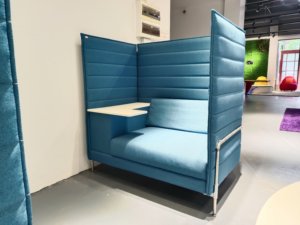 Lobby kamu alanları için ofis kanepesi oturma ekran bölümü ile modüler tek dizüstü bilgisayar masası odak çalışma okuma - Product Image 4