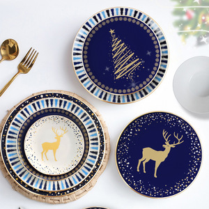 Platos de Cerámica Navideños Originales 2025, Vajilla Moderna de Porcelana Desechable para Cena, Regalo de Año Nuevo - Product Image 1