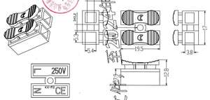 Kaixiang ขั้วต่อ KX-P2 250V 10A สองขั้วเชื่อมต่อเร็วขั้วทองแดงติดต่อ11-20 AWG LED - Product Image 3