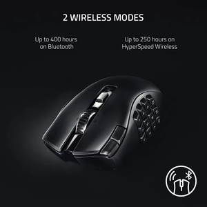 เมาส์เกมมิ่งไร้สาย Razer Naga V2 HyperSpeed รุ่นดั้งเดิม ปุ่มตั้งค่าได้ 19 ปุ่ม เซ็นเซอร์ออปติคอล Focus Pro 30K เมาส์ออกแบบตามหลักสรีรศาสตร์ - Product Image 2