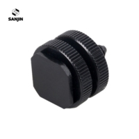 Adaptateur de fixation pour flash DSLR 1/4'' avec vis de montage 3/8 à 1/4 pour trépied et caméra numérique