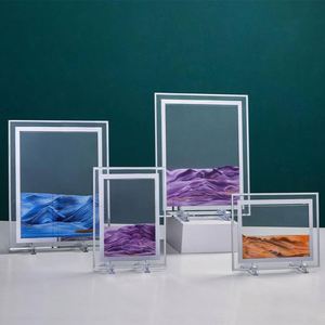 Art du sable dynamique 3D, peinture de sable du désert qui coule, image de sable en mouvement, sable mouvant dynamique, paysage naturel encadré - Product Image 5