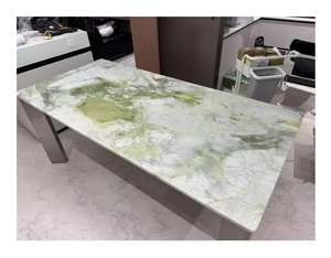 Meilleure qualité Nouvelle arrivée Carreaux de sol et de mur en pierre naturelle polie imperméable moderne Dalles de marbre vert - Product Image 2