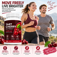 Capsules d'extrait de cerise acidulée Bioby OEM 3600mg - Santé des articulations et soutien osseux - Naturel, sans OGM, testé en laboratoire, complément en marque blanche