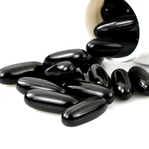 Cápsula de aceite de semilla negra de alta pureza, gel suave de etiqueta privada, soporte para el sistema alimentario, cápsulas de aceite de semilla de comino negro
