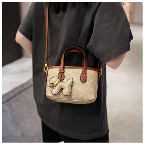 Bolsos de Mano de Diseño de Lujo, Portátiles, con Cierre, de Poliéster, Hechos en China para Venta al por Mayor en Línea, con Patrón Geométrico - Product Image 4