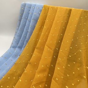 Trung Quốc Dệt Nhà Cung Cấp 100% <span class=keywords><strong>Polyester</strong></span> Dệt Jacquard Voan Vải Kim Loại Lurex Clip Dot <span class=keywords><strong>Chiffon</strong></span> Vải Cho Trang Phục - Product Image 3