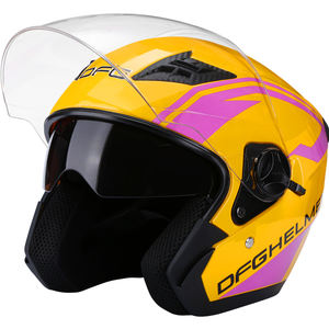 หมวกกันน็อคแบบเปิดหน้าสำหรับขับขี่รถจักรยานยนต์ไฟฟ้าเลนส์คู่สำหรับสี่ฤดูกาลพร้อมวัสดุ ABS สีดำด้านใน - Product Image 4