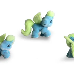 Small Pony Collectible Toys, flocking horse action figure for kids, collectible 3cm height toys for promotion