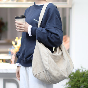 Bolsa de Compras de Hombro de Pana con Logotipo Personalizado Impreso, Nueva Oferta al por Mayor - Product Image 3