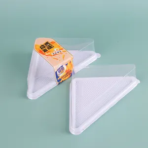 Caixa de sanduíche de mousse em camadas de canto popular embalagem transparente West Point Bolha Triângulo de cozimento caixa de fatia de bolo