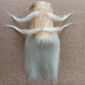 Ensemble personnalisé avec <span class=keywords><strong>perruque</strong></span> et barbe et moustache en dentelle, pour femmes, accessoire de coiffure, blanche, pour fête de noël - Product Image 2