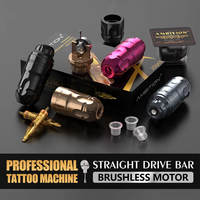 Ambitie Lutin Borstelloze Motor 3.5mm/4mm Slag Direct Drive Rotatie Tattoo Pen Machine Gun met 2200mAh Korall RCA Batterij