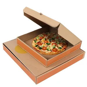 Toptan fiyat gıda sınıfı pizza kutusu logo ile özel fast food paket pizza kutusu