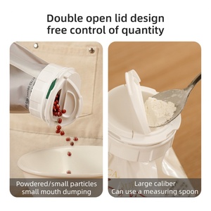 Sacs en plastique réutilisables avec fermeture hermétique pour garder les aliments frais, double ouverture, bec verseur, écologiques, clips de scellage pour sacs à collation - Product Image 2