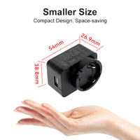 Merryking adaptor daya USB, rangka transparan 5V 9V 12V 2,25a dapat dipertukarkan untuk PC Mini
