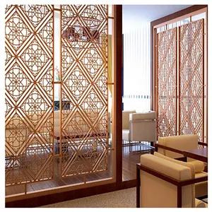 Bespoke Artistic Wall Panels Laser Cut Stainless Steel Partition Screen Office Hotel Restaurant Decoration Metal Aluminum