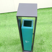 Station de jet de cendres au sol, Poubelle verticale pour cigarettes, Cendrier autoportant pour entrée d'hôtel et de bureau