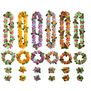 Collar De Flores Tropicales De Leis Hawaianos, Luau Leis Para Hawaiana, Fiesta De Luau