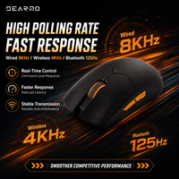 F800 Mouse Gaming Nirkabel Tri Mode Sensor PAW 3395 26000 DPI, Kabel Nirkabel dengan Polling Rate Tinggi, Ultra Ringan Berkabel untuk PC Gamer