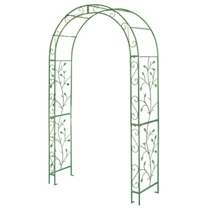 Arc de rose avec arche décorative pour oiseaux en fer, support pour plantes grimpantes, support pour plantes moderne du milieu du siècle - Product Image 4