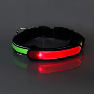 Luminous Best Selling Products Dog Animal Accessories Nylon LED Light Up Pet Collar Cover