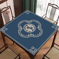 Nouveau tapis de table de mahjong carré en boue de diatomées, absorbant l'eau, antidérapant, silencieux, durable, pour jetons de poker, nappe de jeu, salle de cartes, style chinois