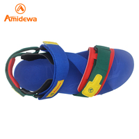 Sandales d'été pour hommes ODM avec fermeture auto-agrippante, bout ouvert, semelle intermédiaire en Phylon, doublure en tricot, semelle extérieure en caoutchouc, anti-odeur et respirantes