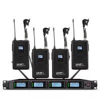 Microphones de conférence de bureau sans fil ST-8004 à 4 canaux, dynamiques cardioïdes avec suppression du bruit, pour la maison et les grandes salles de conférence