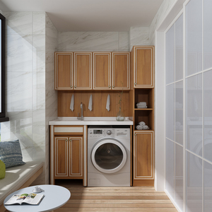 Mueble de Lavadero Moderno Independiente de Alta Calidad, Impermeable, con <span class=keywords><strong>Lavadora</strong></span>, para el Hogar - Product Image 5