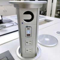 Prise électrique escamotable motorisée standard USA avec chargeur sans fil 15W et chargeur rapide PD20W – Offre Spéciale