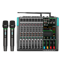 Amplificateur de puissance PA8XM 500W*2, 8 canaux, mixeur audio numérique professionnel avec microphone pour studio et scène