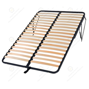 Cơ chế cơ sở giường Kim loại với những thanh gỗ có thể tháo rời lưu trữ chức năng phòng ngủ khung giường phẳng. - Product Image 3